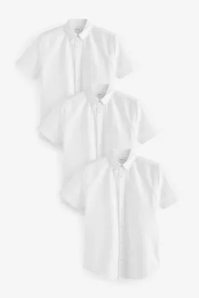 100% Cotton Short Sleeve Oxford Shirt 3 Pack    