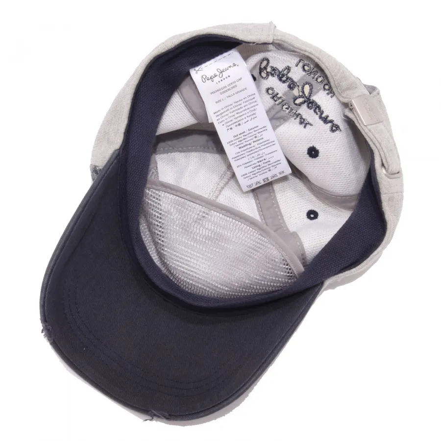 2030AF cappello bimbo boy PEPE JEANS grey/blue vintage style cotton hat kid