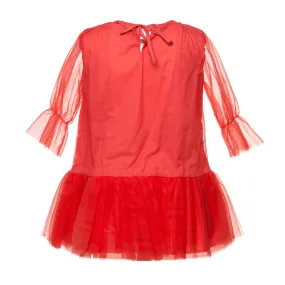 Abito Rosso Tulle Bambina