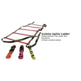 AGILITY LADDER SCALETTA ALLENAMENTO A 10 ASTE DA 60 cm + borsa per il trasporto