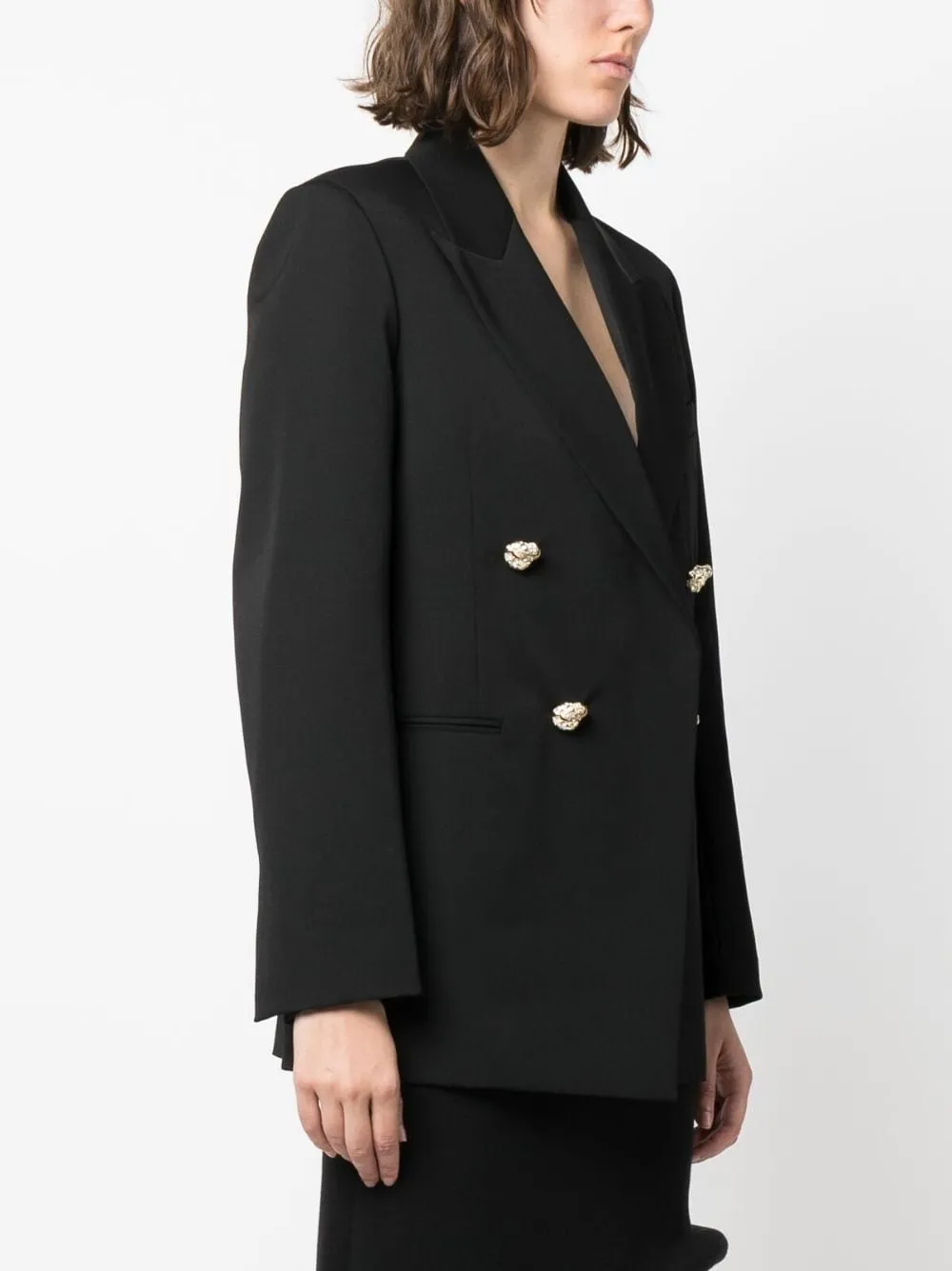 Blazer aperto in nero - donna