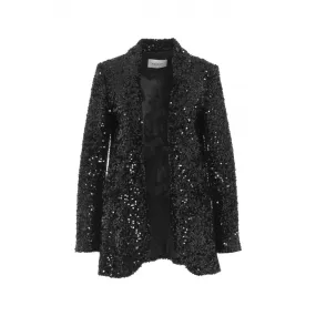 Blazer di paillettes nero