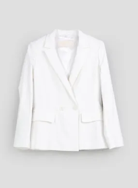 Blazer doppiopetto bianco misto cotone - iBlues