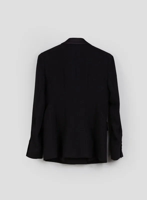 Blazer in crêpe envers satin nera - Marella