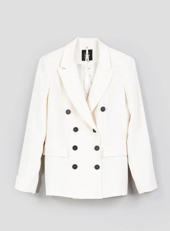 Blazer in crêpe envers satin panna - Marella