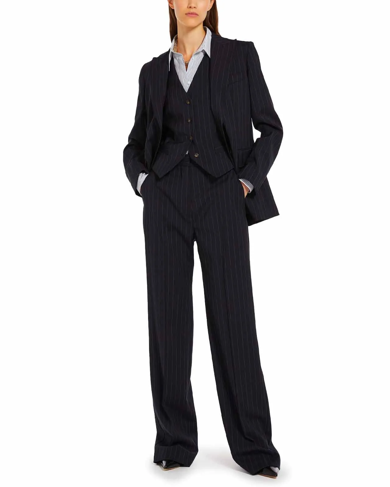 Blazer Mora monopetto blu