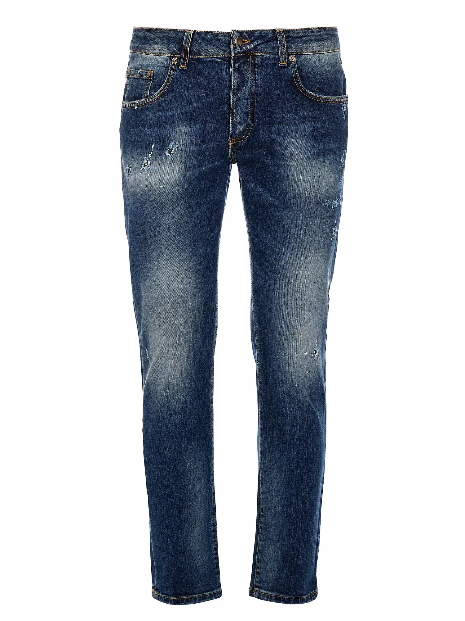 Blue Jeans with Five Pockets and Zipper