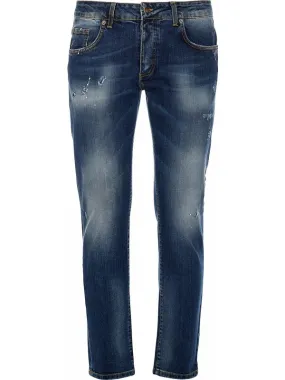 Blue Jeans with Five Pockets and Zipper