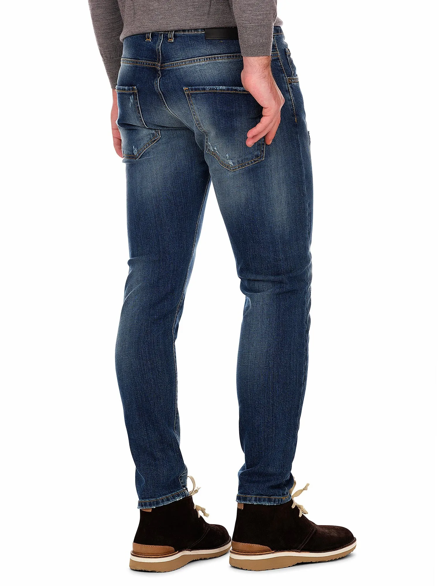 Blue Jeans with Five Pockets and Zipper