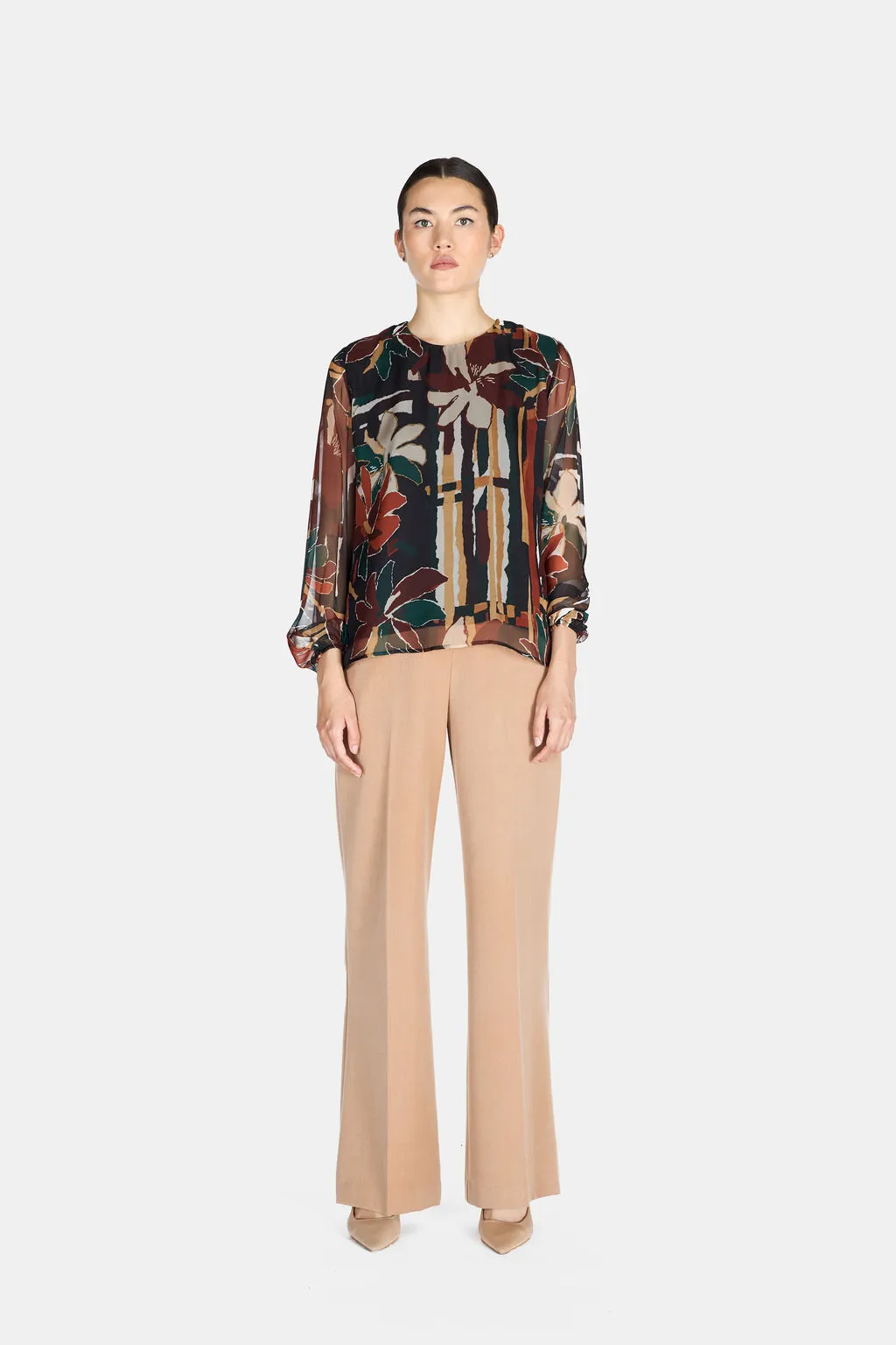 Blusa fantasia girocollo