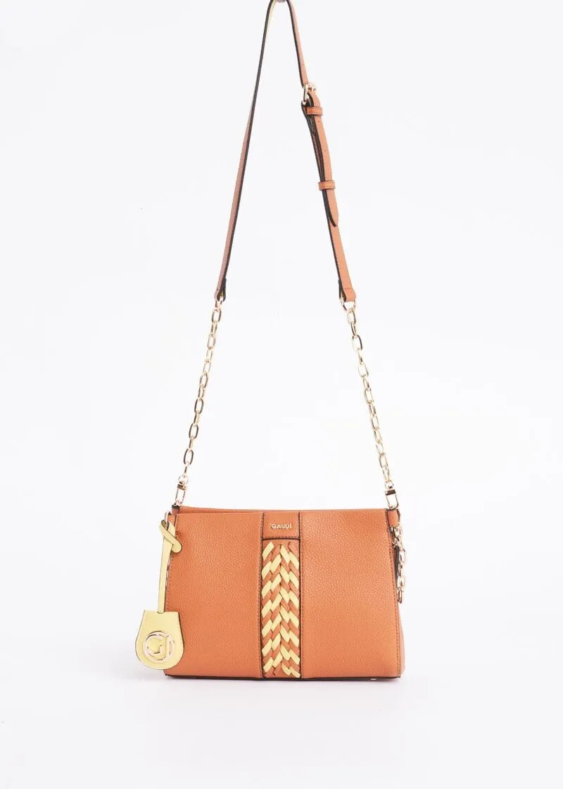 Borsa a tracolla con charm logato