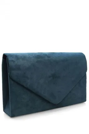 Borsa pochette scamosciata B166 - Blu Scuro