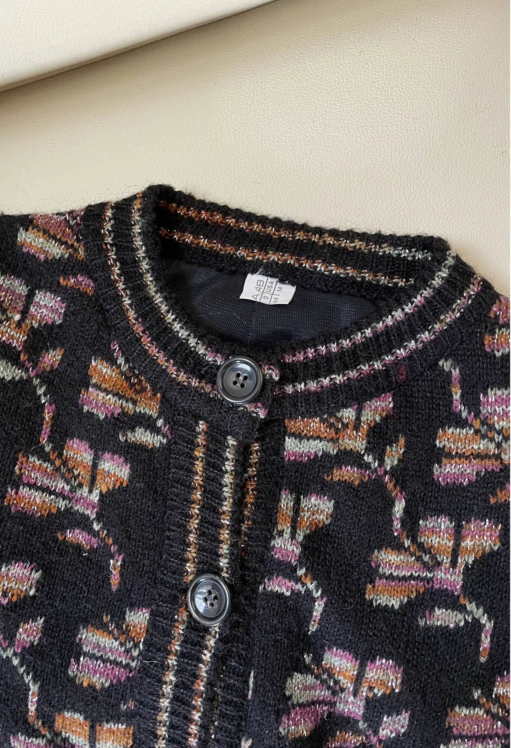 Cardigan floreale vintage anni ’80