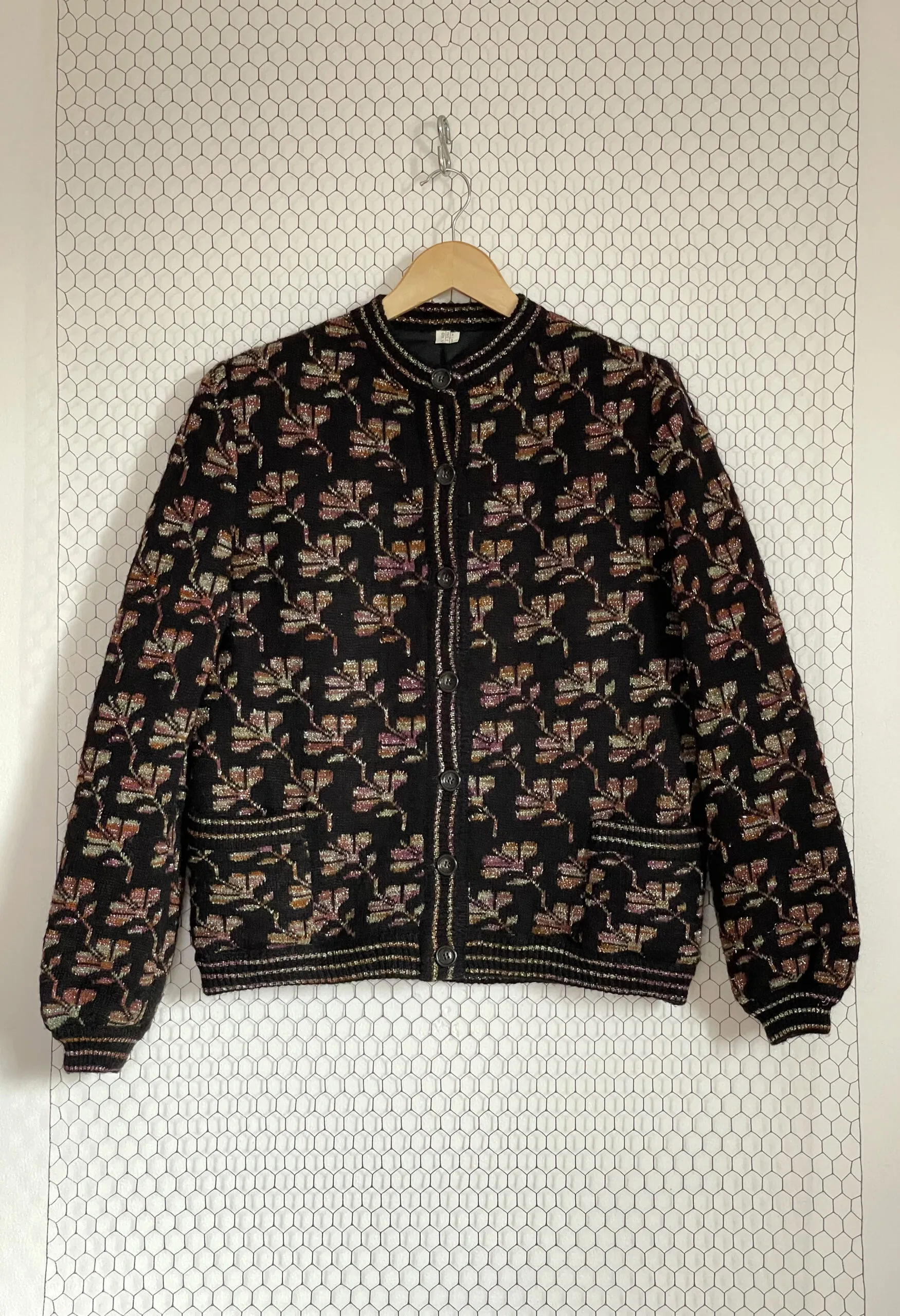 Cardigan floreale vintage anni ’80