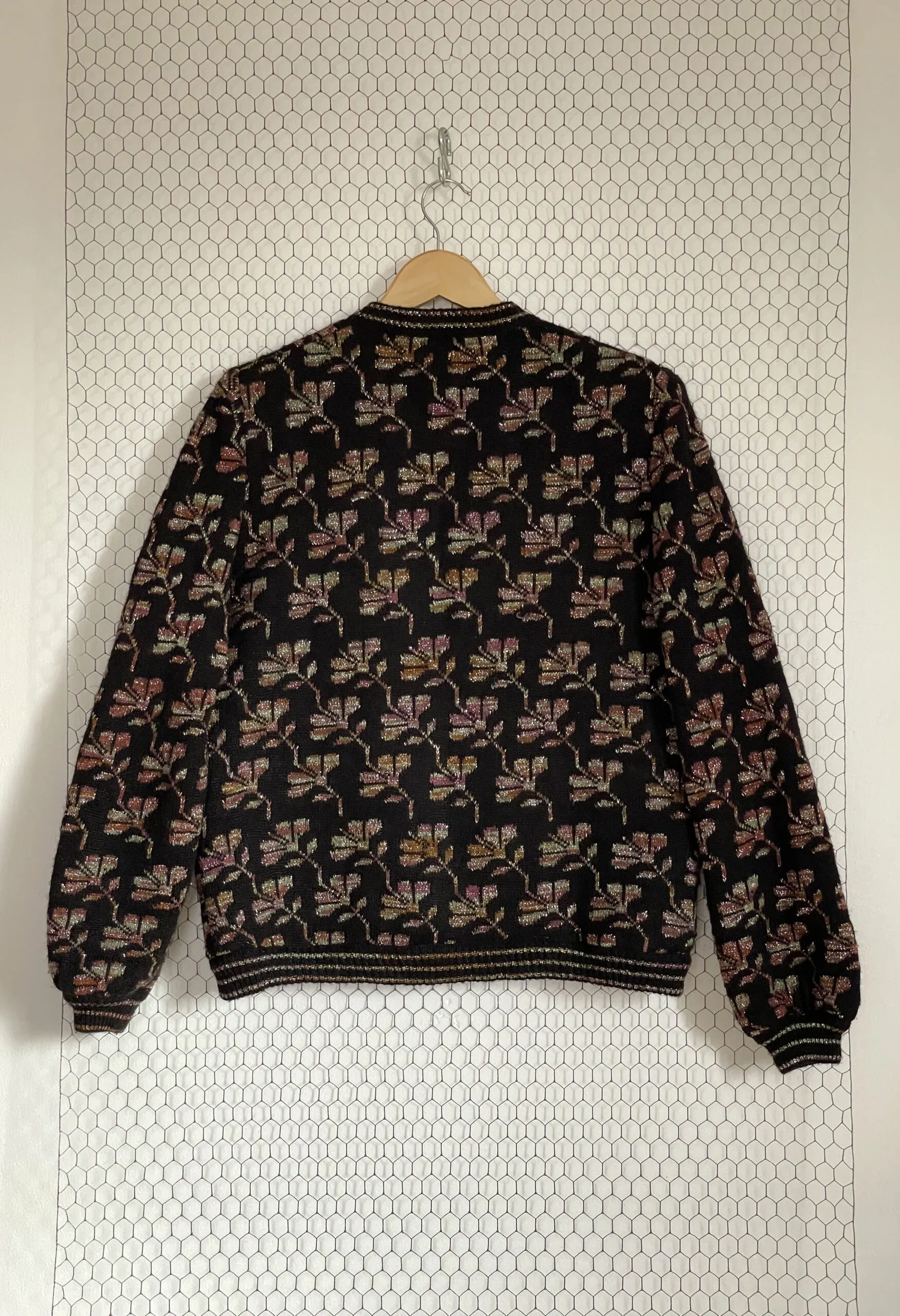 Cardigan floreale vintage anni ’80