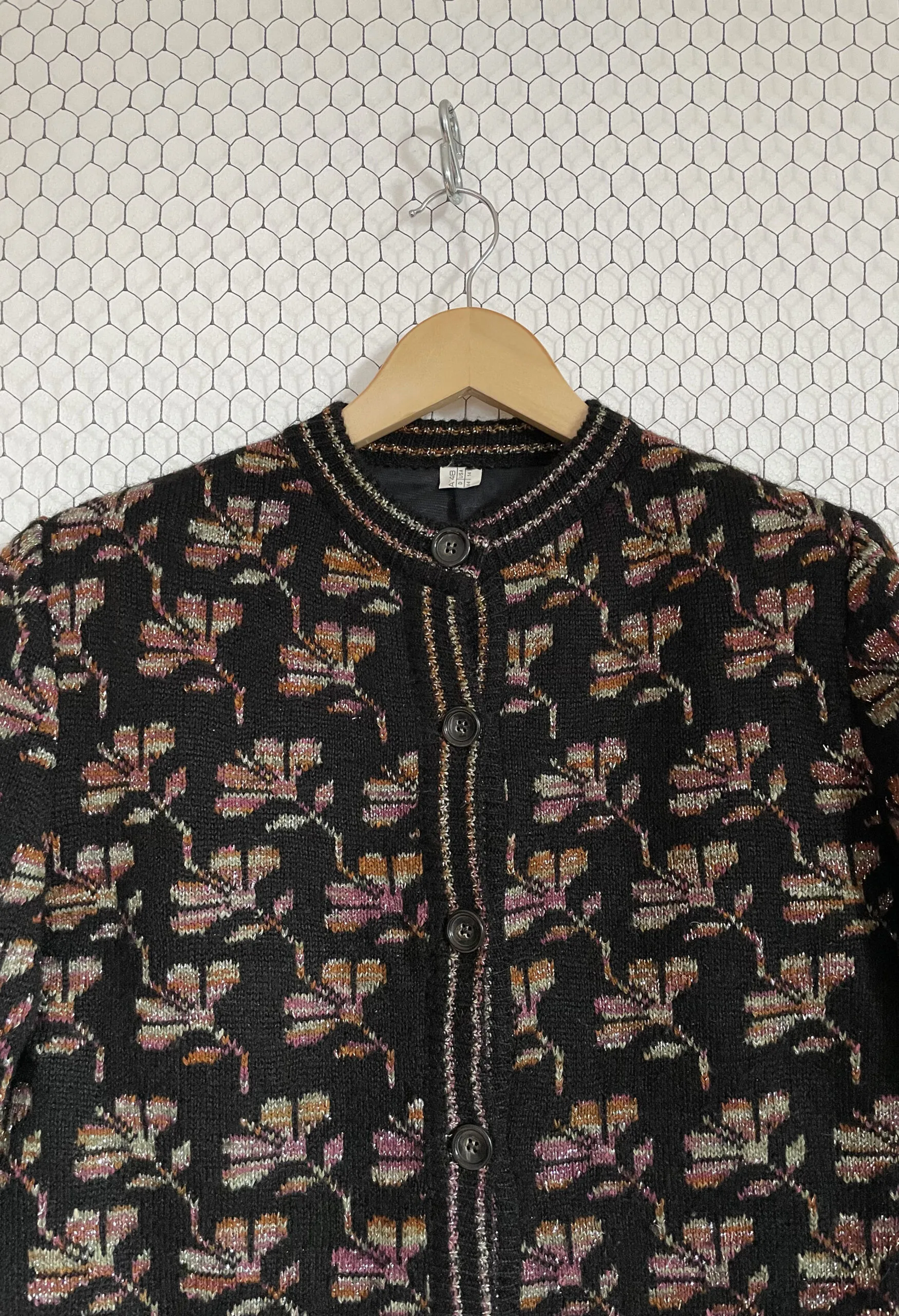 Cardigan floreale vintage anni ’80