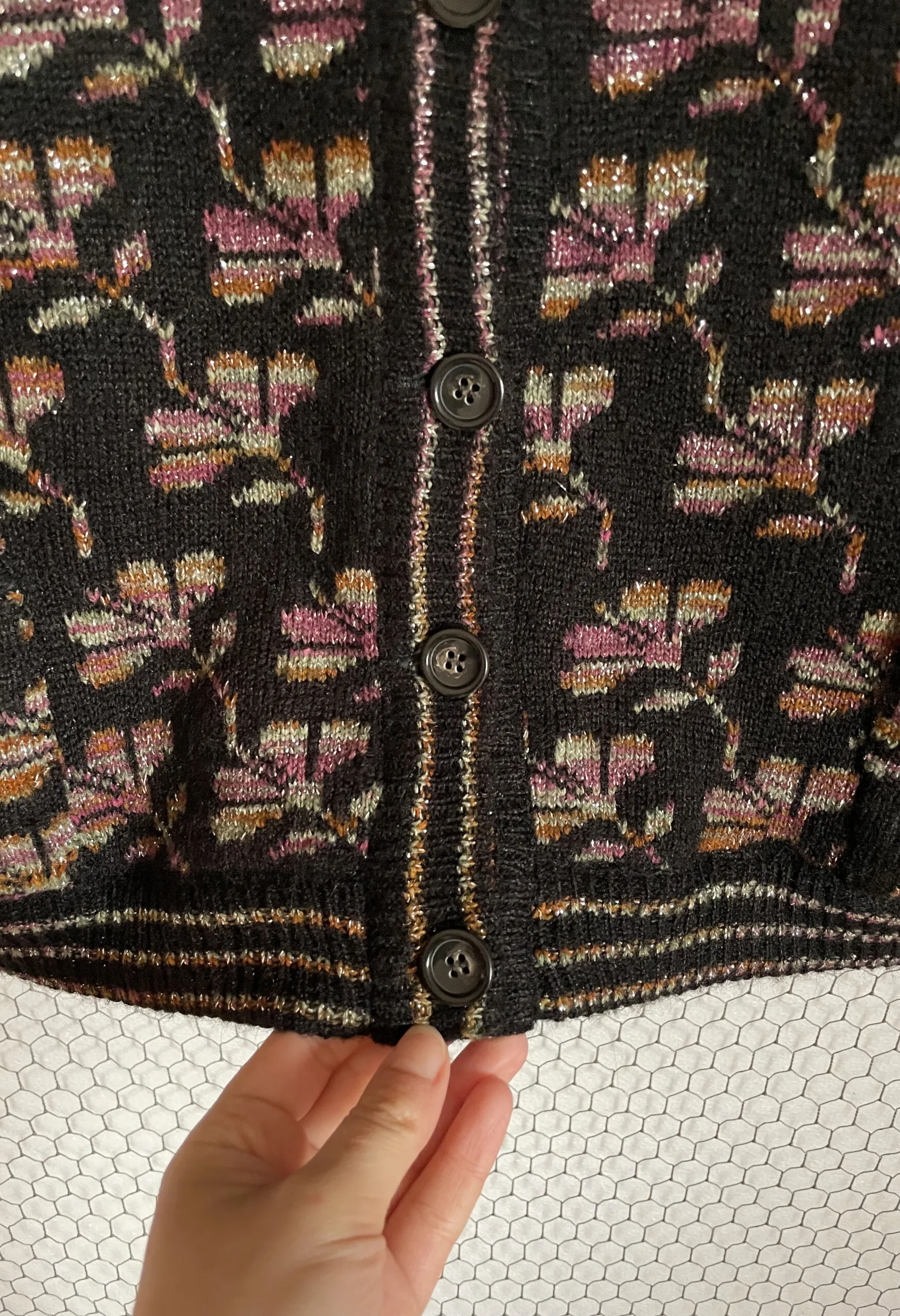 Cardigan floreale vintage anni ’80