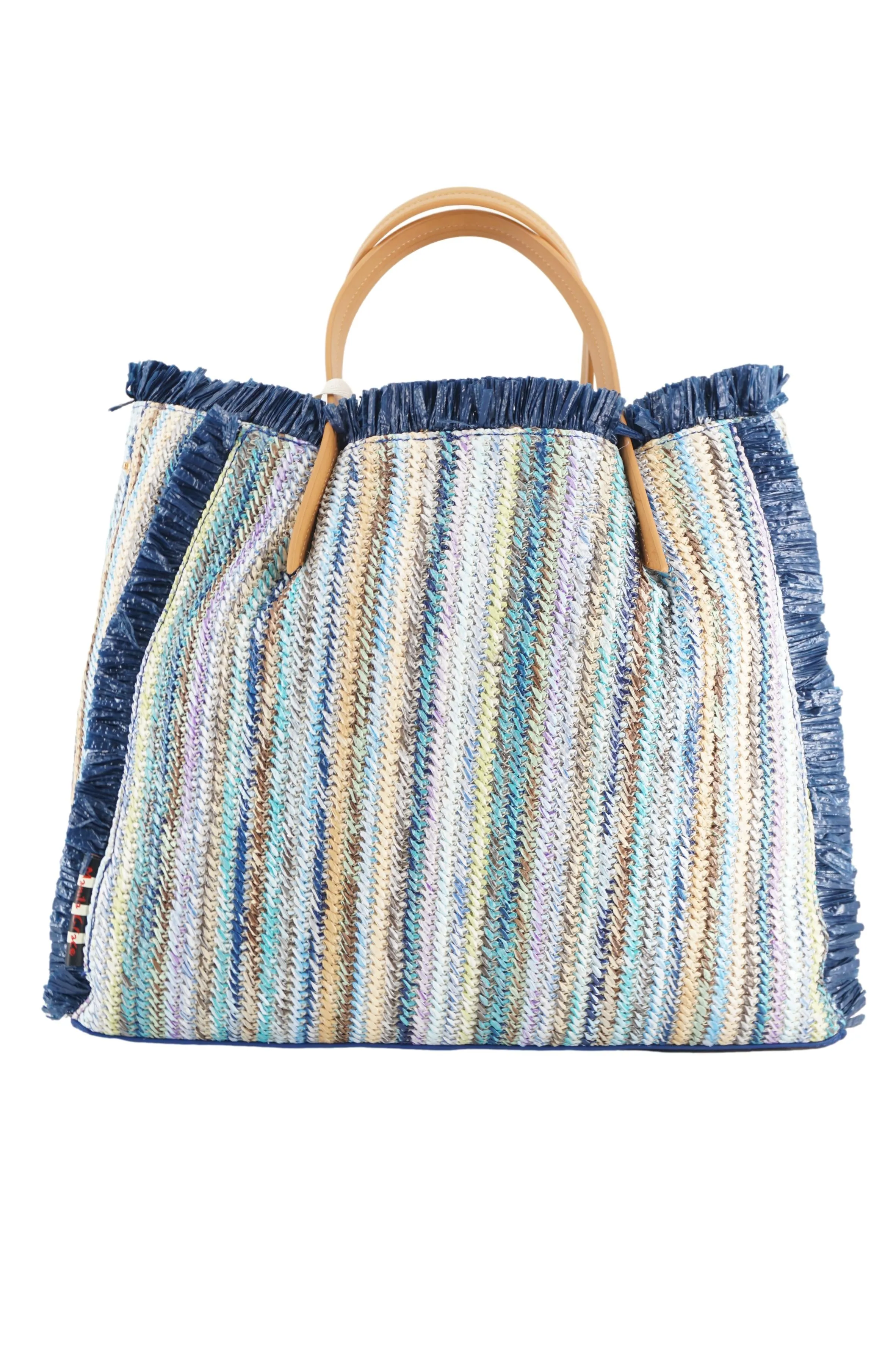 Doris Bag in Straw / Light Blue
