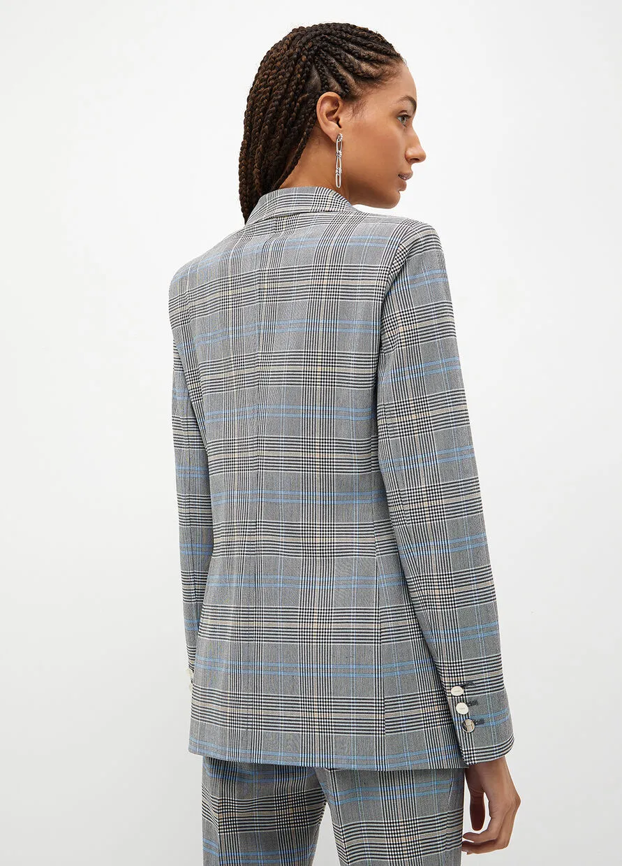 Double-breasted Blazer with Pattern / Grey