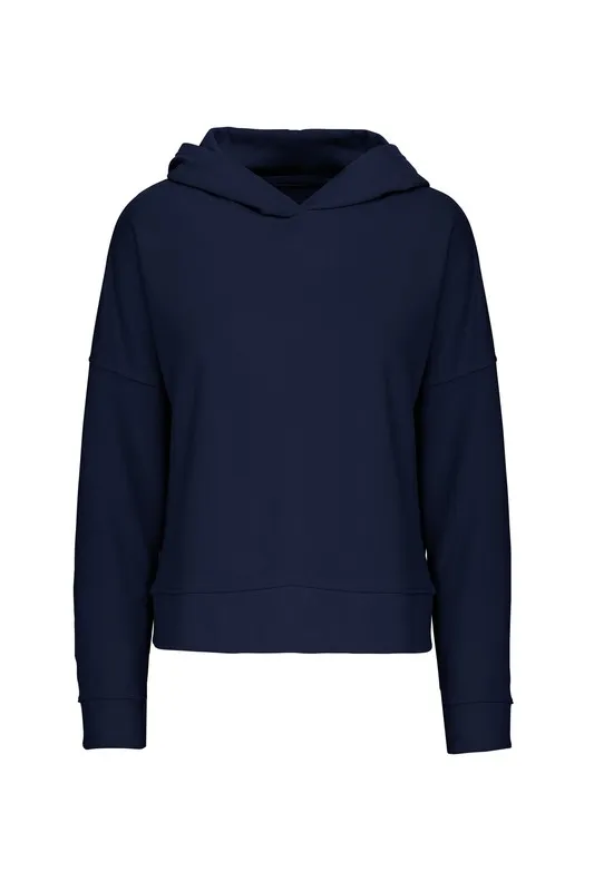 Felpa con cappuccio da donna in cotone biologico