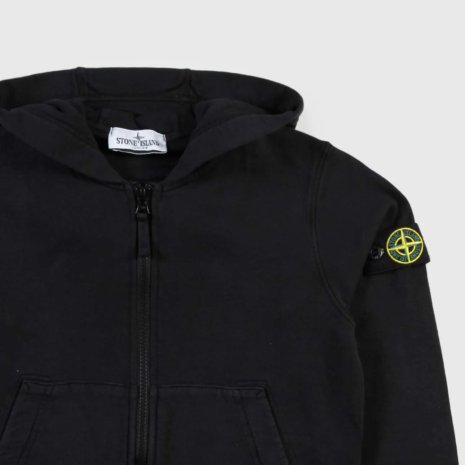 Felpa Full-Zip Nera Ragazzo