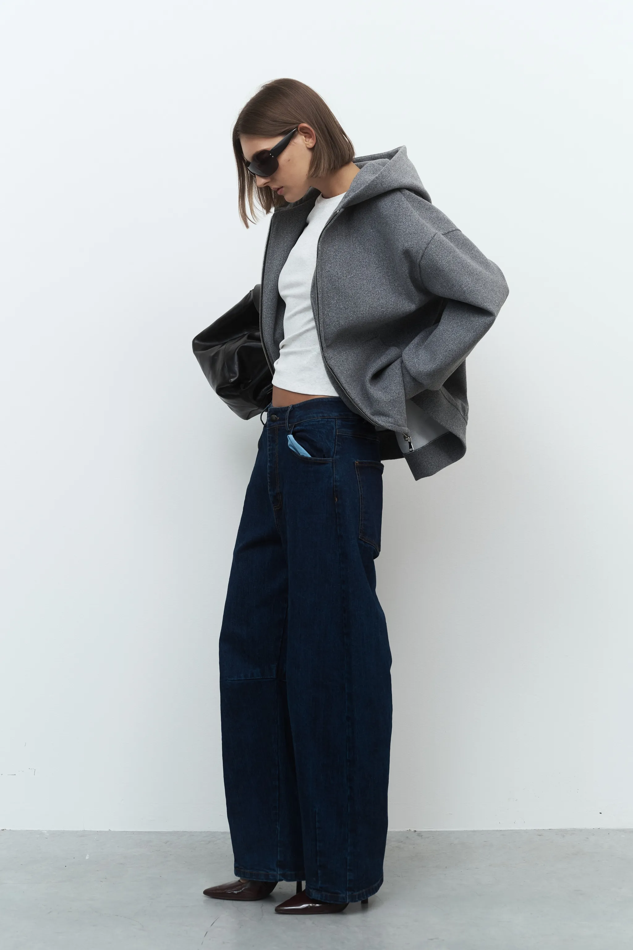 FELPA OVERSIZE CON ZIP