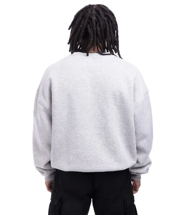 Felpa Oversize Crewneck Uomo Grigia