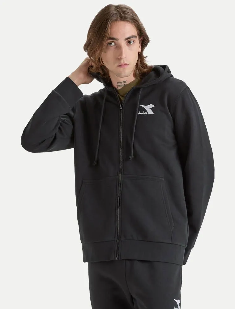 Felpa Sportiva Aperta Diadora - Nero