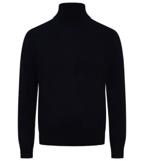 KKS STUDIOS Maglione da uomo a collo alto Oskar a collo alto in puro cashmere maglione con collo alto KK2353 26034 Navy