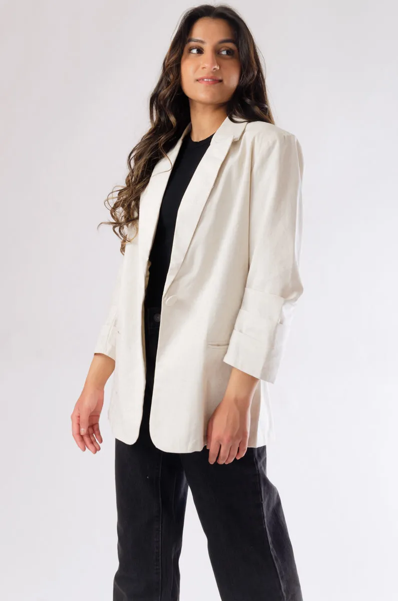 Linen Oversized Blazer