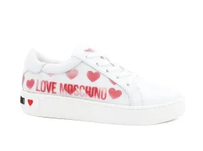 LOVE MOSCHINO Sneaker Cuore Bianco Ologram JA15023G1BIA510A