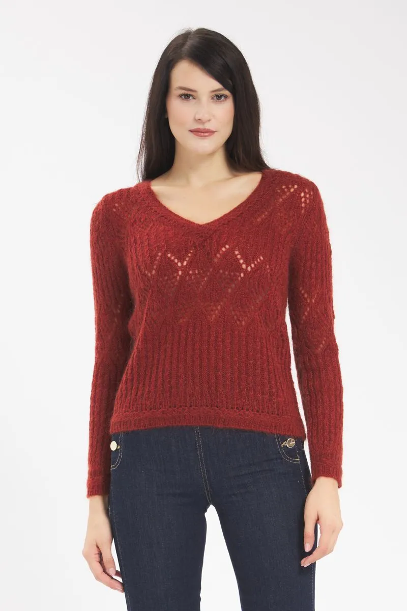 Maglione Donna Bordeaux