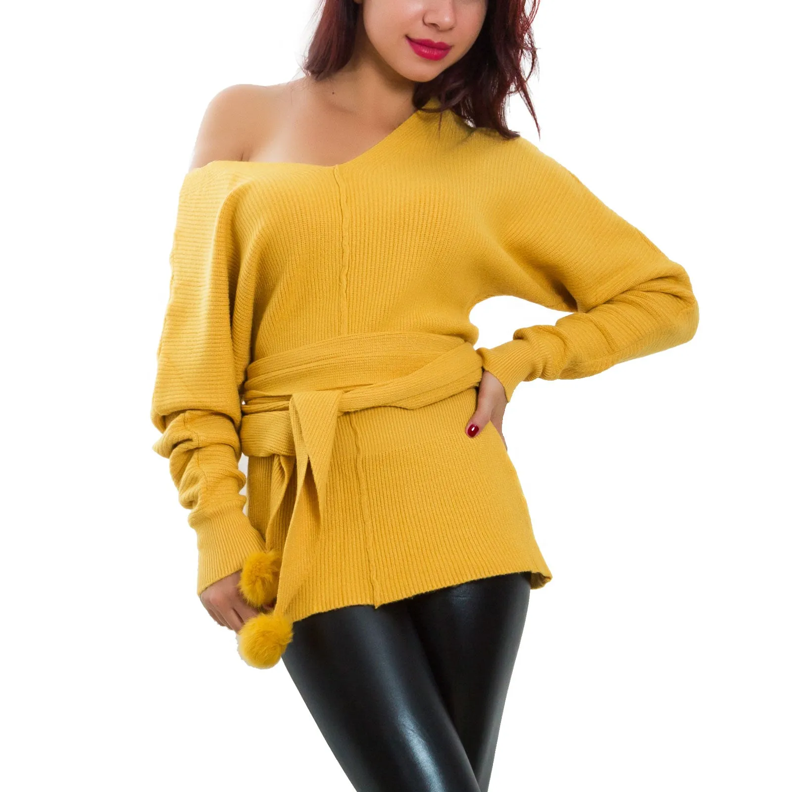 Maglione donna maxi scollo C127