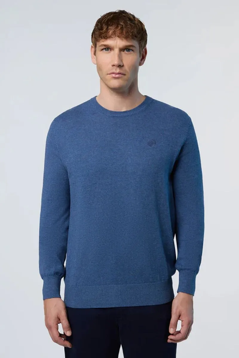 Maglione in cotone e lana uomo Denim