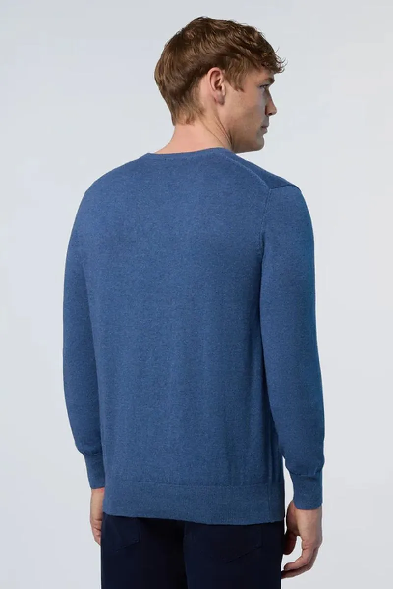 Maglione in cotone e lana uomo Denim