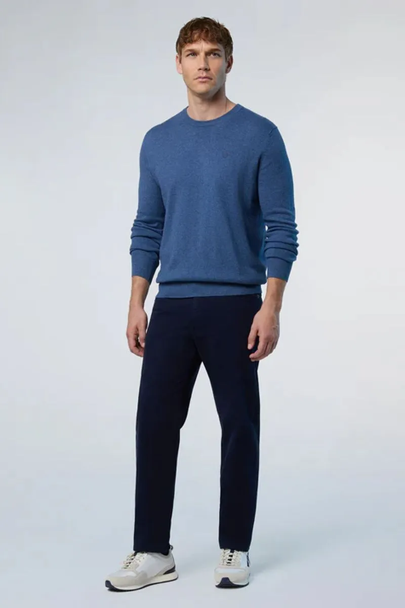 Maglione in cotone e lana uomo Denim