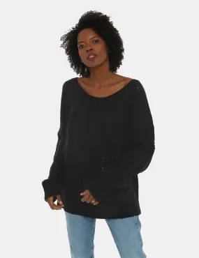 Maglione Maison Du Cachemire traforato con scollo ampio