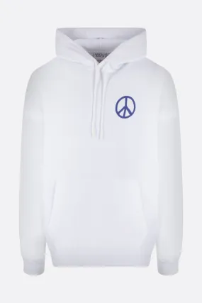 MARCELO BURLON COUNTY OF MILAN felpa oversize in jersey organico con stampa logo Peace