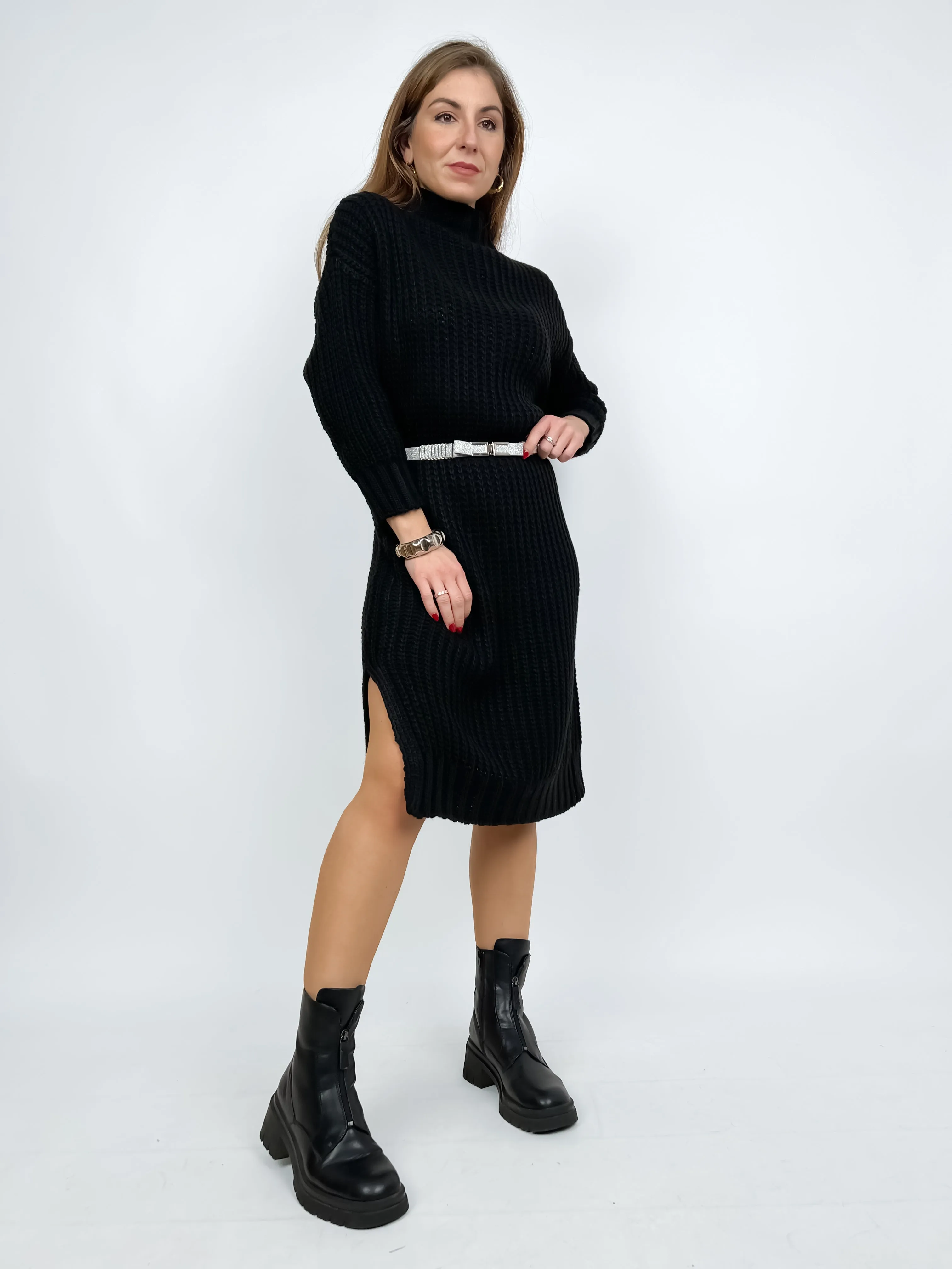 Maxi vestito in maglia grande