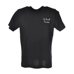 MC2 Saint Barth - T-Shirt Portofino Emb Pirates Champ 00 - Nero - Luxury Exclusive Collection