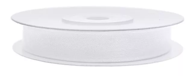 Nastro regalo chiffon bianco 25m x 6mm