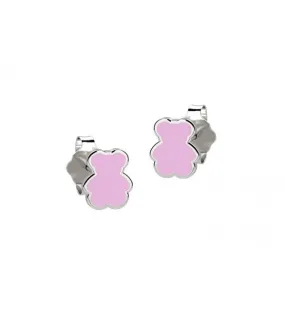 Orecchini Bambina Gioielli Nanan Bijou Orso rosa argento nan0081