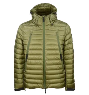 OUTHERE uomo piumino bomber verde in tessuto ripstop 92M539-181 69