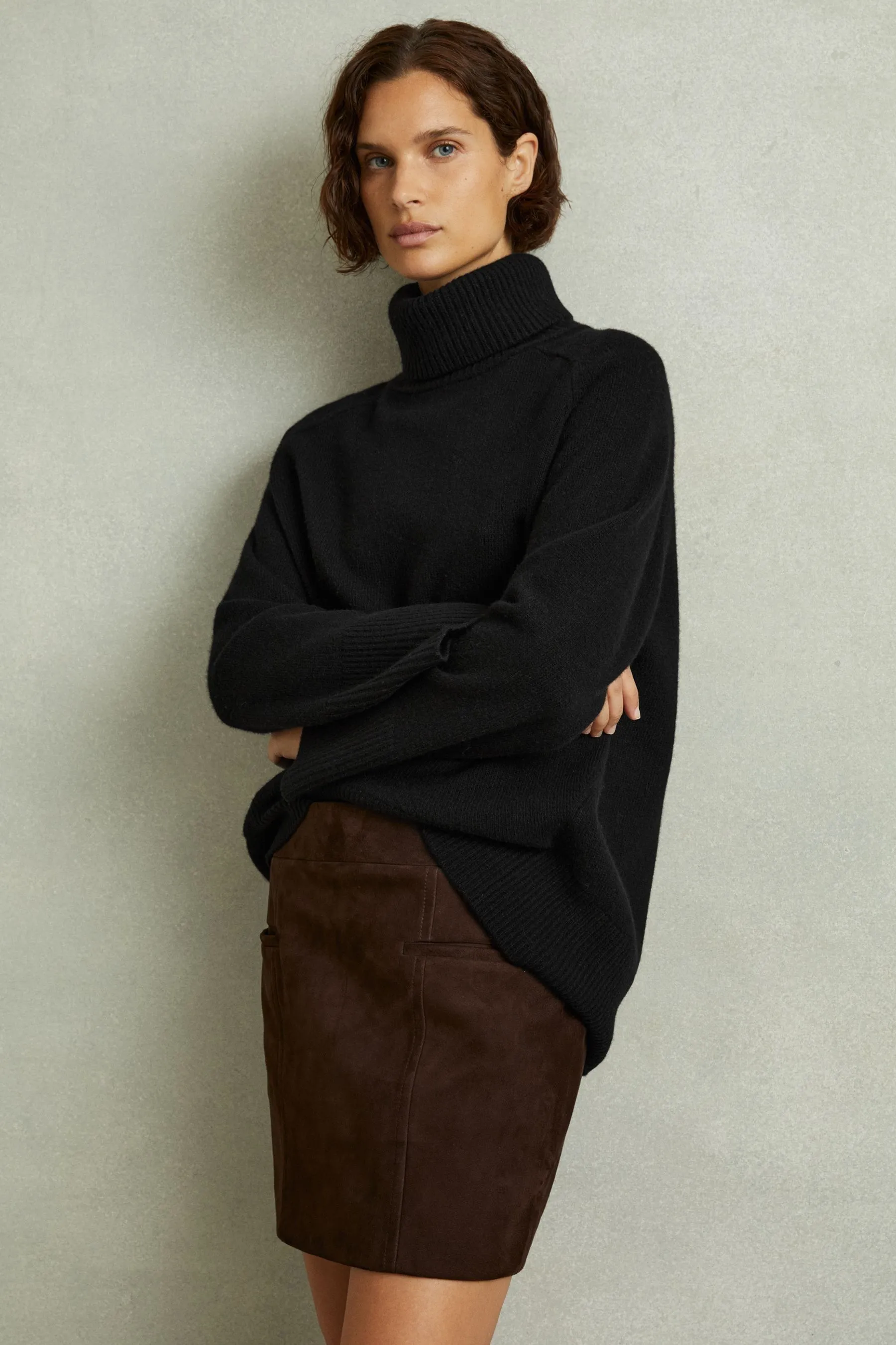 Reiss Eliza Maglione Collo Alto in Lana-Cashmere    