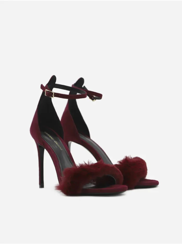 SANDALI CLAIRE IN PELLE SCAMOSCIATA