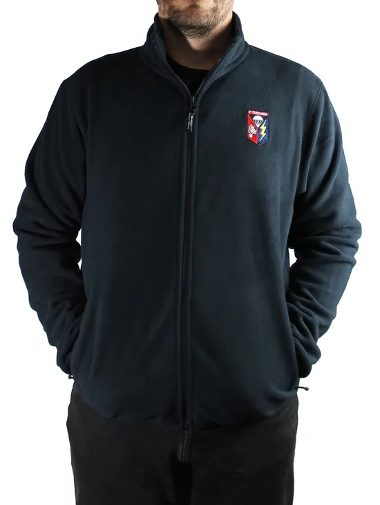 Tuscania Pile Zip Col.blu Patch A Cuore