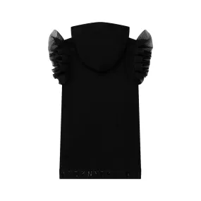 Vestito Hoodie In Felpa Nero Bambina E Teen