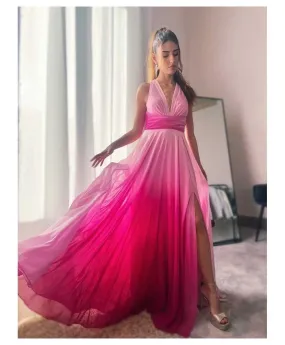 Vestito lungo elegante - Rosa - Emme